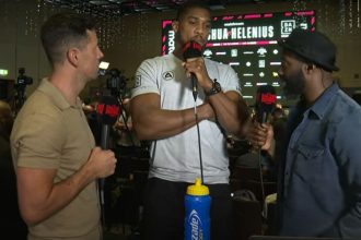 "Trainer Ben Davison Emerges Unscathed After Anthony Joshua Almost Knocks Him Out in Training Session"