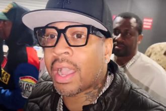 "Allen Iverson Joins Ringside Ranks: NBA Legend Immersed in Garcia vs. Haney Showdown!"