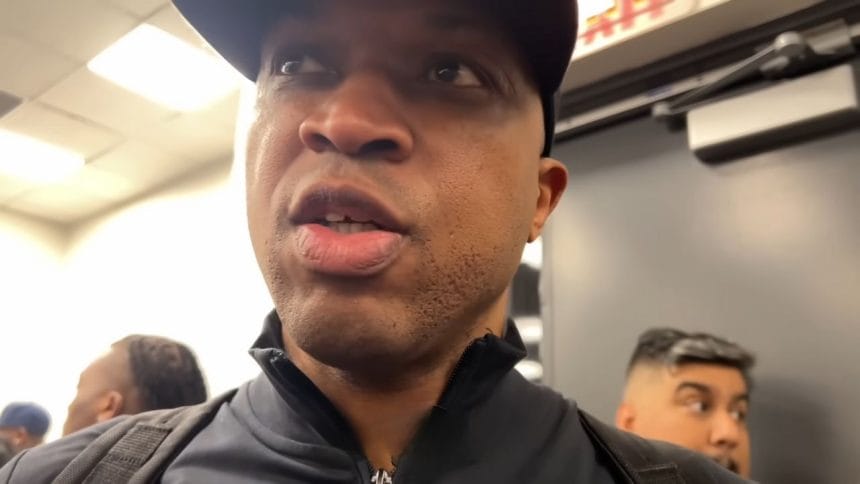 Derrick James: Devin Haney has a hard time recovering from hits like this