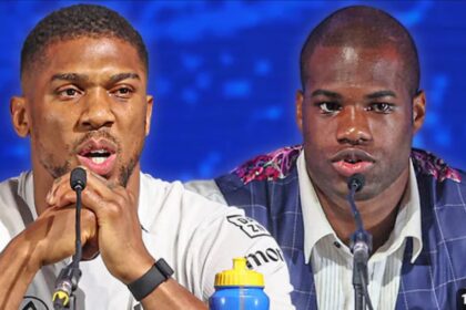 "Joshua's Fear Exposed: Dubois Dominates Pre-Fight Face-Off"
