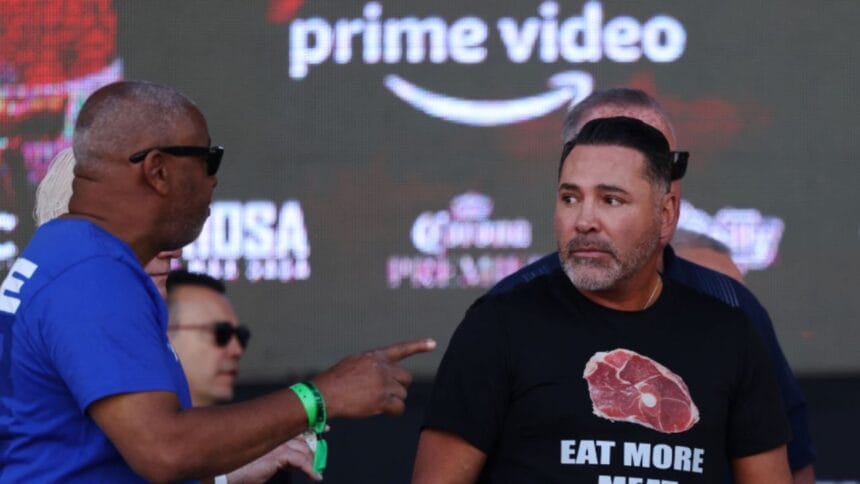 "De La Hoya's Challenge: Jaime Munguia and Caleb Plant Square Off in Super Middleweight Showdown"