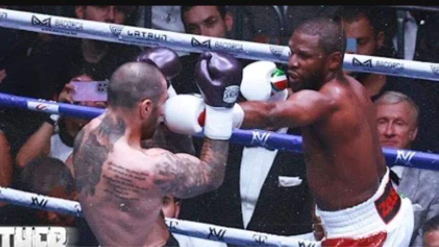 "Floyd Mayweather Sparks Outrage with ‘WWE-Style’ Stunt in Latest Exhibition Match!"